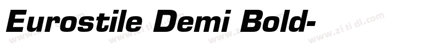 Eurostile Demi Bold字体转换